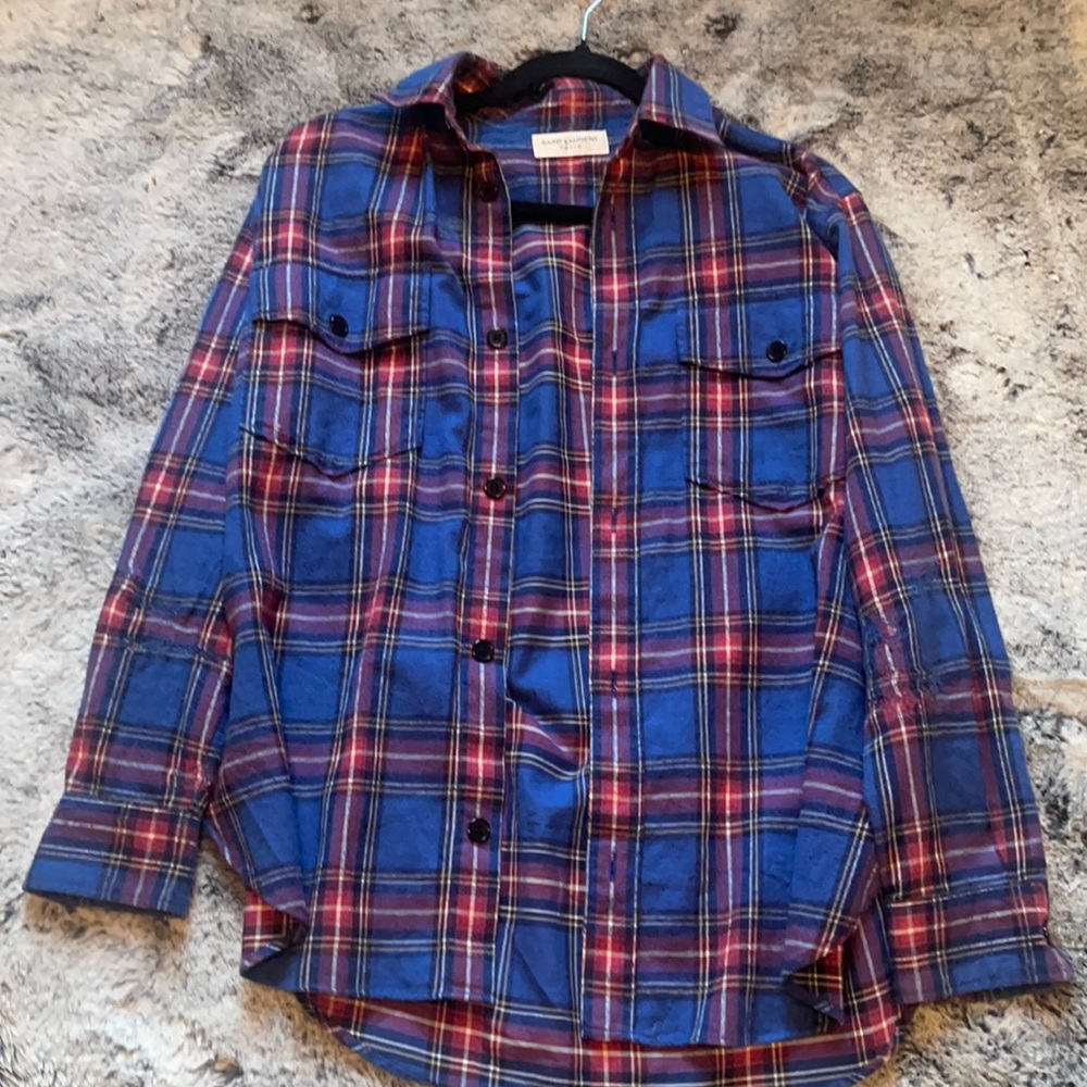 Saint Laurent plaid shirt
